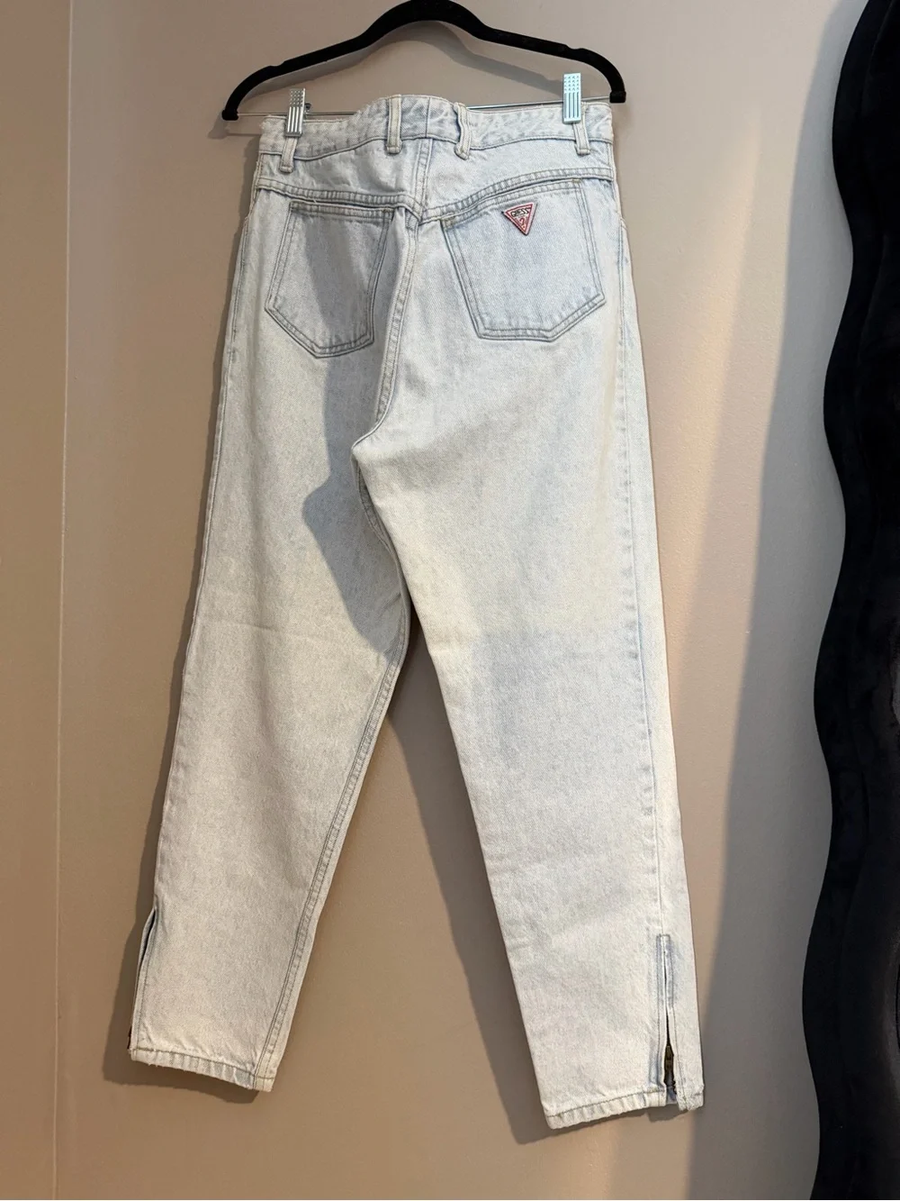 Vintage Guess Georges Marciano Tapered Mom Jeans Light Stone Wash Style1015 32